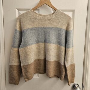 H&M Wool Crew Neck Beige Sweater